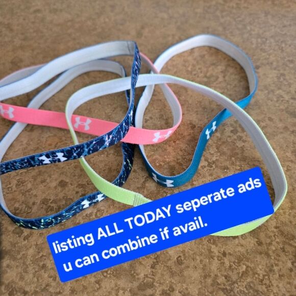 Under Armour Pink White Hairband Womwns Teen Hair Bangs Back Accessory - Picture 13 of 13